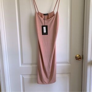 PrettyLittleThing Pink Spaghetti Strap Slip Dress